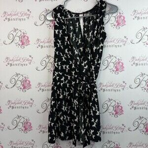 Chia fashions dress horses pony ponies Black and White Patterned Mini Dress